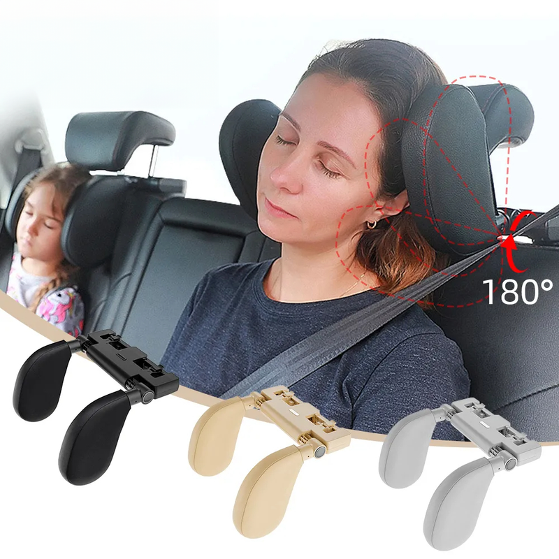 Enhanced Comfort Car Neck Pillow - Adjustable Headrest for Travel & Support