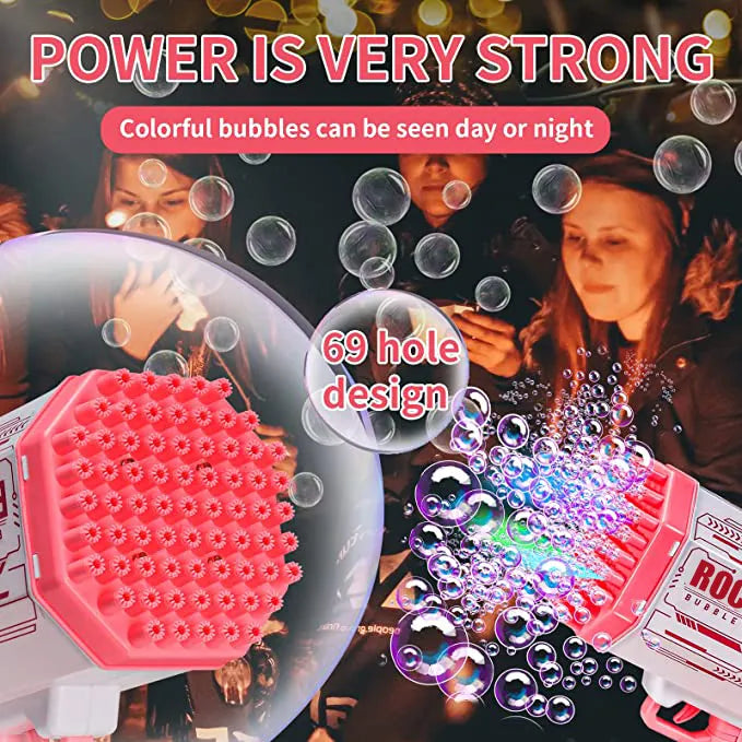 Rocket 69 Soap Bubble Gun - A Magical Gift for Kids!